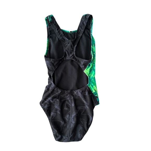 TYR Women’s Green and Black One Piece Competition / Practice Swimsuit Size 26 - Picture 5 of 8